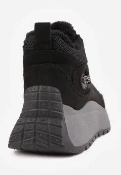 Czarne Sneakersy Śniegowce Vices na Platformie w Sportowym Stylu Nelsella