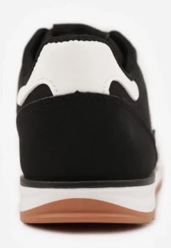 Czarne Sneakersy Ozdobione Dwoma Paskami Lannatea