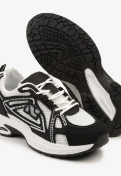 Czarne Sneakersy Ozdobione Geometrycznym Motywem Tasoti
