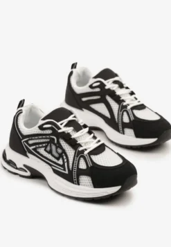 Czarne Sneakersy Ozdobione Geometrycznym Motywem Tasoti