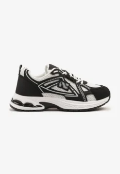 Czarne Sneakersy Ozdobione Geometrycznym Motywem Tasoti