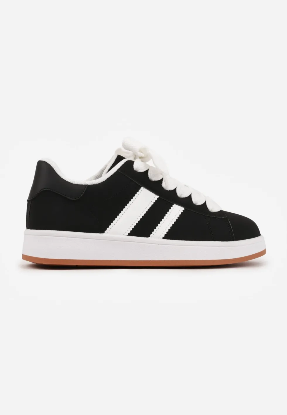 Czarne Sneakersy Ozdobione Motywem Pasków Flortewi