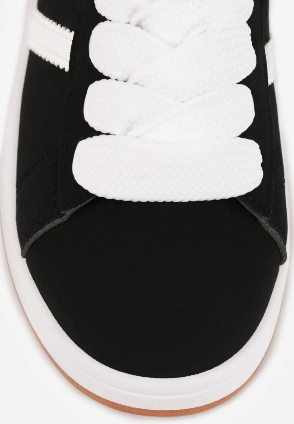 Czarne Sneakersy Ozdobione Motywem Pasków Flortewi