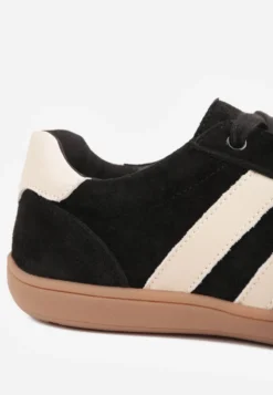 Czarne Sneakersy Typu Tenisówki w Stylu Barefoot ze Skóry Naturalnej Zesso