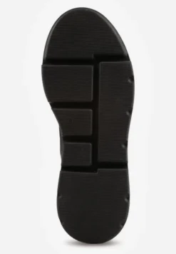 Czarne Sneakersy VICES na Koturnie z Brokatowymi Wstawkami Morinatea