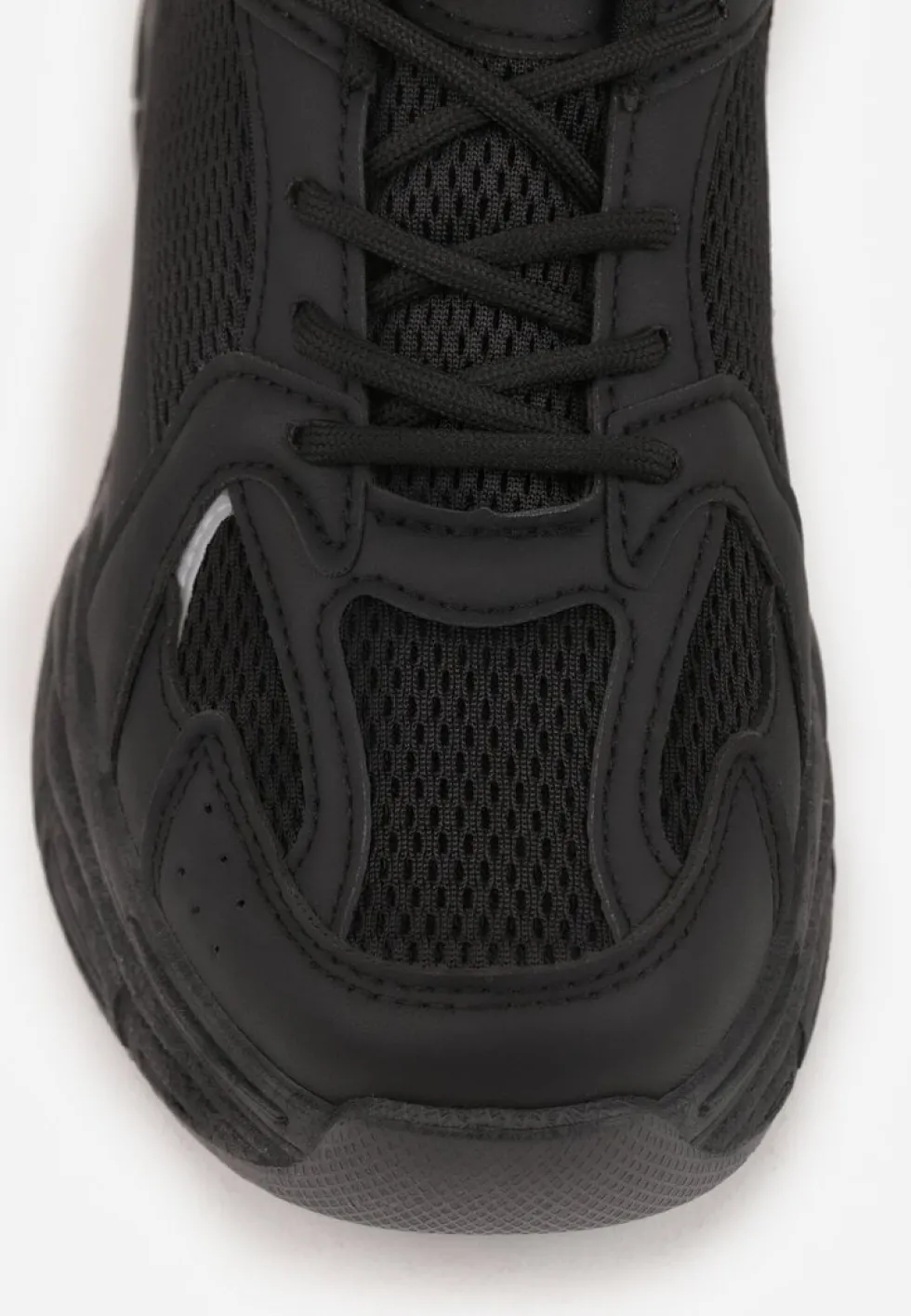 Czarne Sneakersy Vices na Platformie Ozdobione Tłoczeniem Natiselle