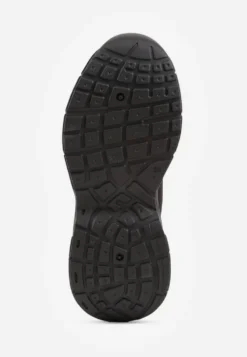 Czarne Sneakersy Vices na Platformie Ozdobione Tłoczeniem Natiselle