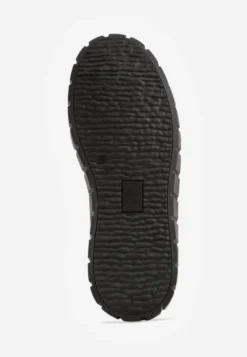 Czarne Sneakersy VICES na Platformie w Stylu Chunky z Perforacją Hypsyllis