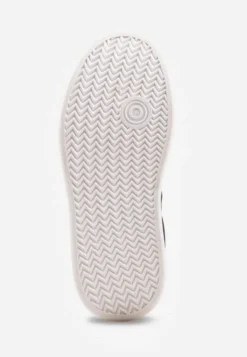Czarne Sneakersy Vices na Platformie z Tłoczonym Napisem ze Sznurowaniem Eanneth