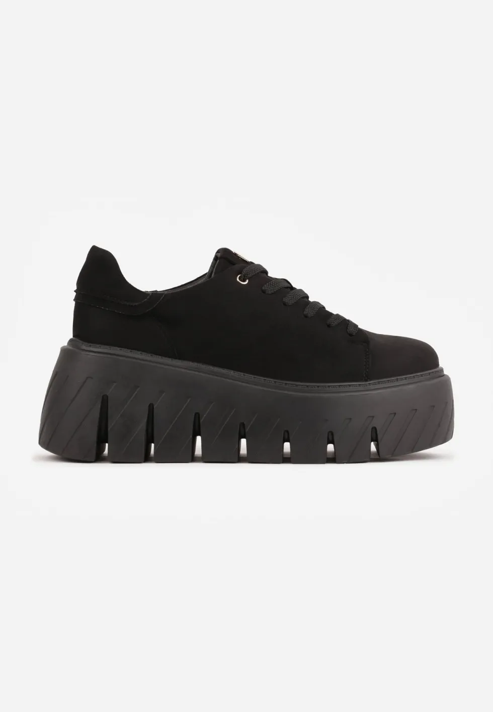 Czarne Sneakersy VICES na Platformie Typu Chunky Tassi