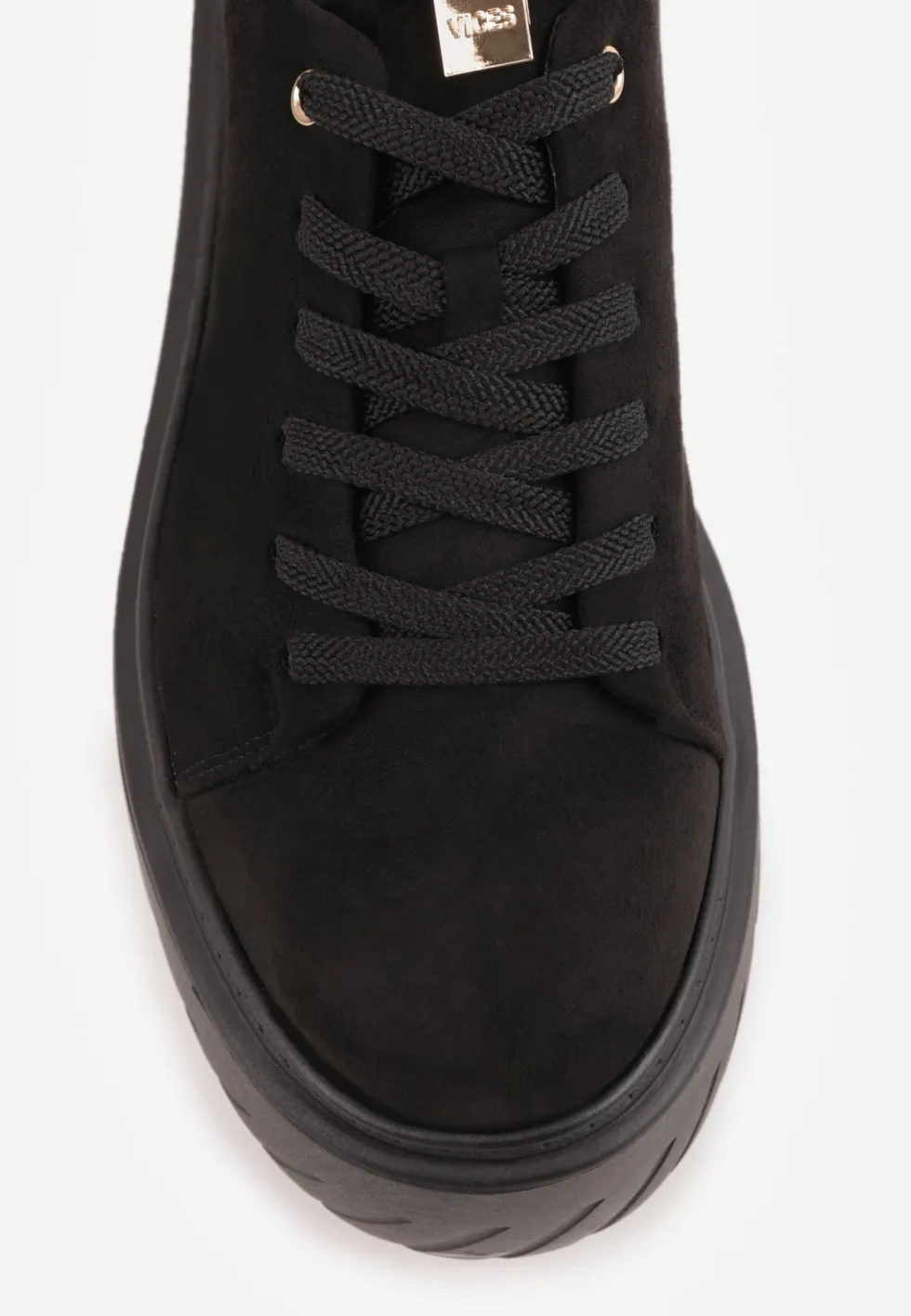 Czarne Sneakersy VICES na Platformie Typu Chunky Tassi