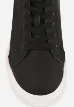 Czarne Sneakersy VICES Ozdobione Gwiazdą i Błyszczącą Wstawką Oranatta