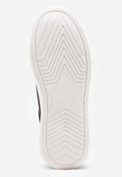 Czarne Sneakersy VICES Ozdobione Gwiazdą i Błyszczącą Wstawką Oranatta