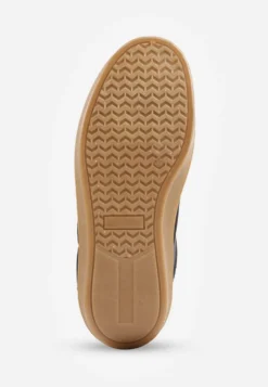 Czarne Sneakersy VICES w Stylu Basic ze Wstawkami z Imitacji Nubuku Akila