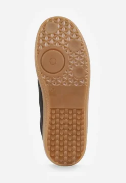 Czarne Sneakersy z Ozdobnymi Przeszyciami przed Kostkę Redala