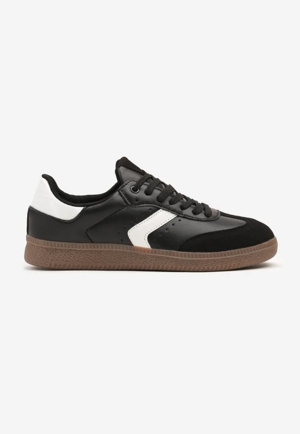 Czarne Sneakersy z Perforacją w Stylu Tenisówek Olirielis