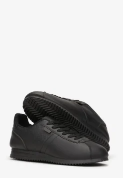 Czarne Sneakersy z Przeszyciami Phyrise