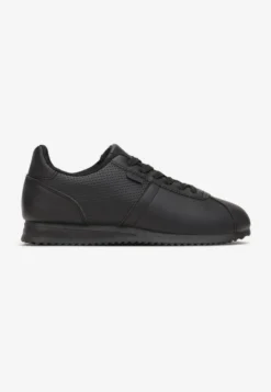Czarne Sneakersy z Przeszyciami Phyrise