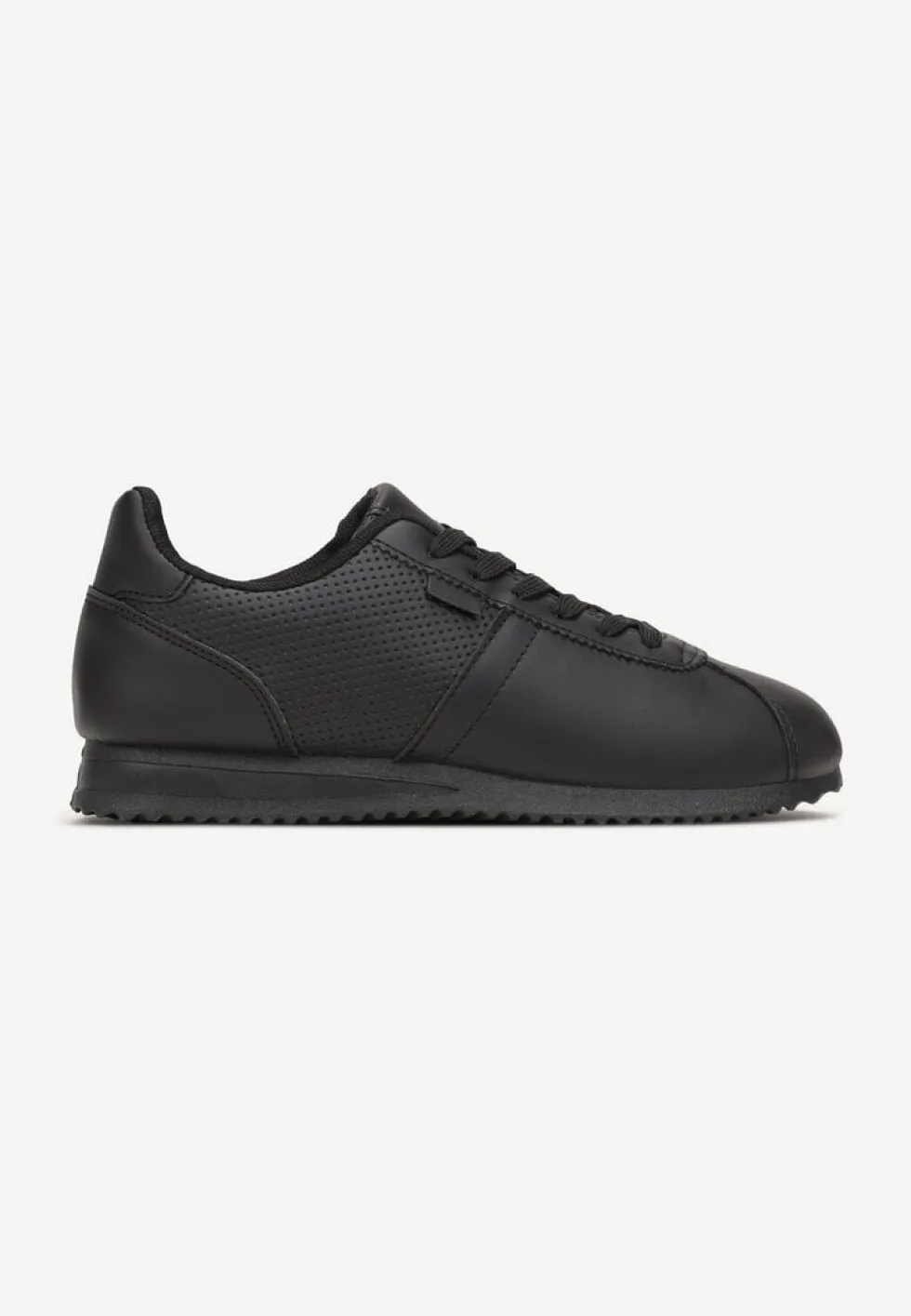 Czarne Sneakersy z Przeszyciami Phyrise