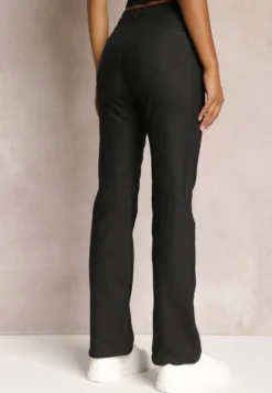 Czarne Spodnie Dzwony High Waist Eliov