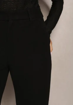 Czarne Spodnie Garniturowe High Waist Aigah
