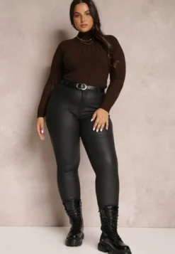 Czarne Spodnie Skinny Zangi