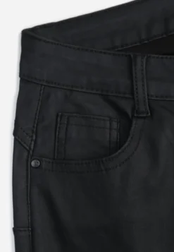Czarne Spodnie Skinny z Imitacji Skóry Operwena