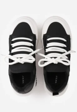 Czarne Streetwearowe Sneakersy Trampki na Platformie Danenith