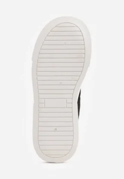Czarne Streetwearowe Sneakersy Trampki na Platformie Danenith