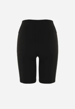 Czarne Szorty Kolarki High Waist z Gumką w Talii Xelfea