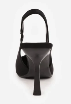 Czarne Szpilki Typu Slingback Sellena