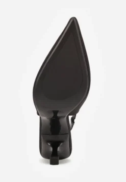 Czarne Szpilki Typu Slingback Sellena