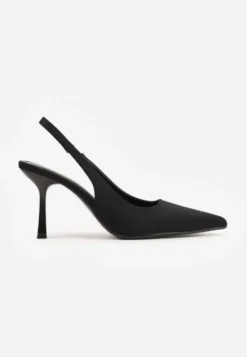 Czarne Szpilki Typu Slingback Sellena