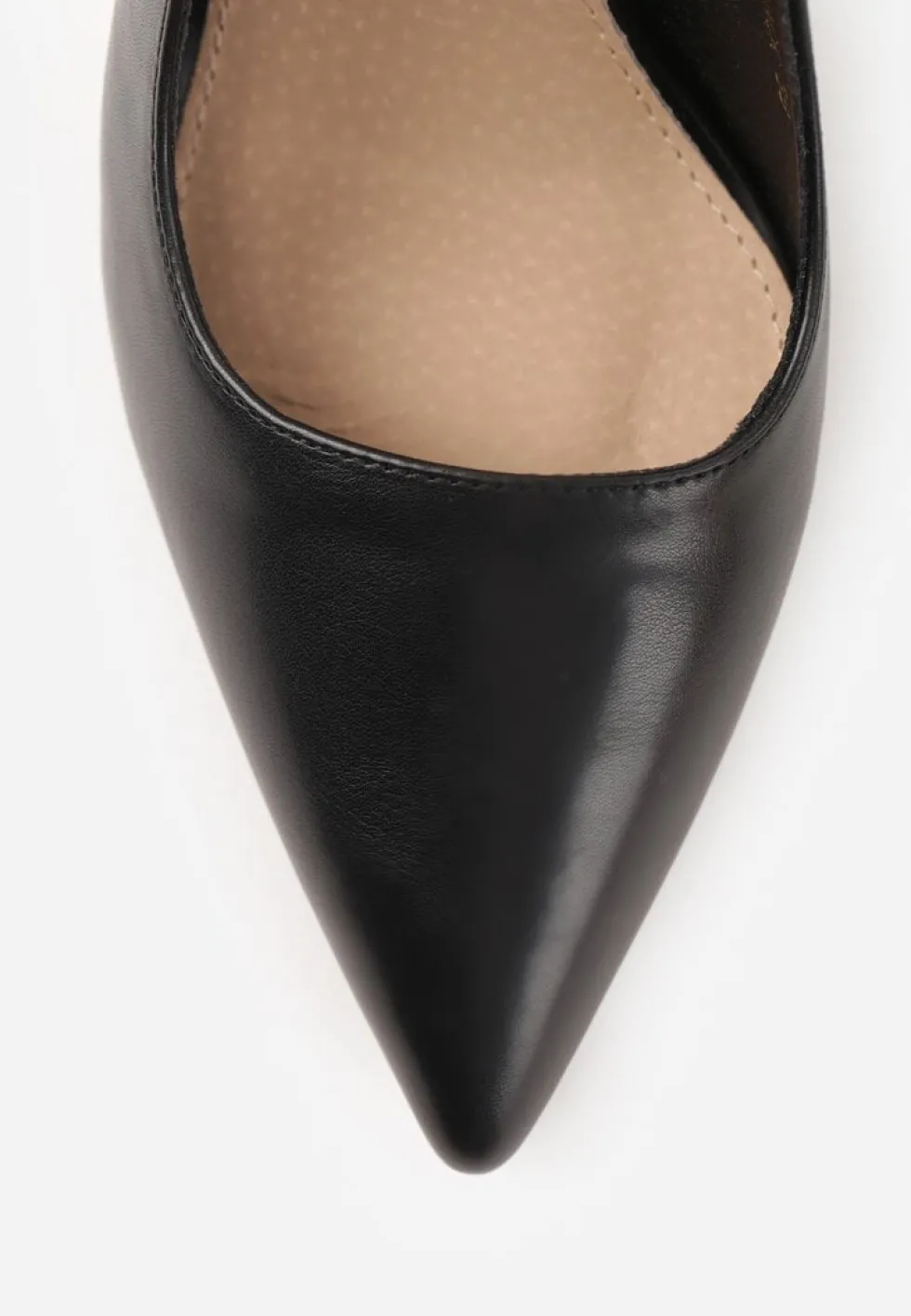 Czarne Szpilki VICES Slingback z Wkładką ze Skóry Naturalnej Zoretta