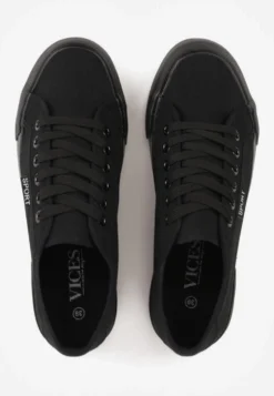 Czarne Trampki VICES z Napisem Rioselle
