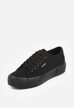 Czarne Trampki VICES z Napisem Rioselle