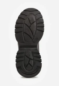 Czarne Trapery Sneakersy Vices na Platformie z Tłoczeniem Nirrise