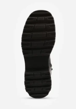 Czarne Wysokie Kozaki Vices w Stylu Chunky z Dopasowaną Cholewką Ceterie