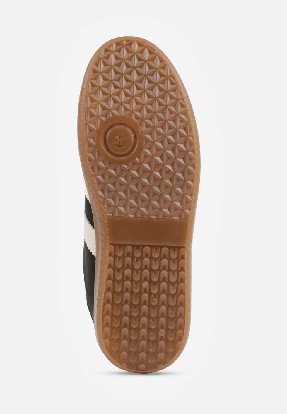 Czarno-Beżowe Casualowe Sneakersy na Płaskiej Podeszwie z Paskami Jereria