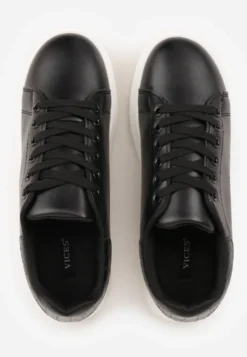 Czarno-Białe Sneakersy na Niskiej Platformie w Klasycznym Stylu Lucid Dream
