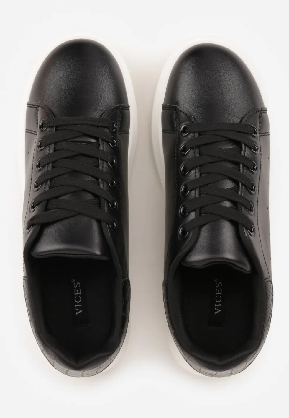 Czarno-Białe Sneakersy na Niskiej Platformie w Klasycznym Stylu Lucid Dream