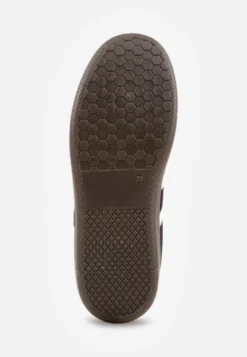 Czarno-Białe Sneakersy na Płaskiej Podeszwie Pemeriana