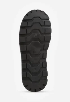 Czarno-Białe Sneakersy na Tłoczonej Platformie z Ozdobnymi Paskami Fonivena