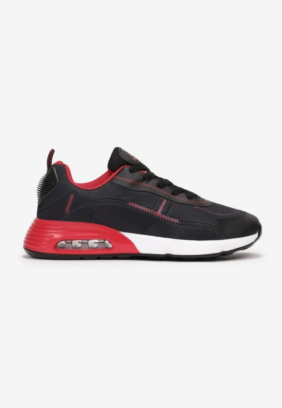 Czarno-Czerwone Sneakersy Qinerris