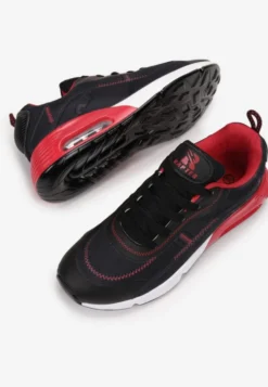 Czarno-Czerwone Sneakersy Qinerris