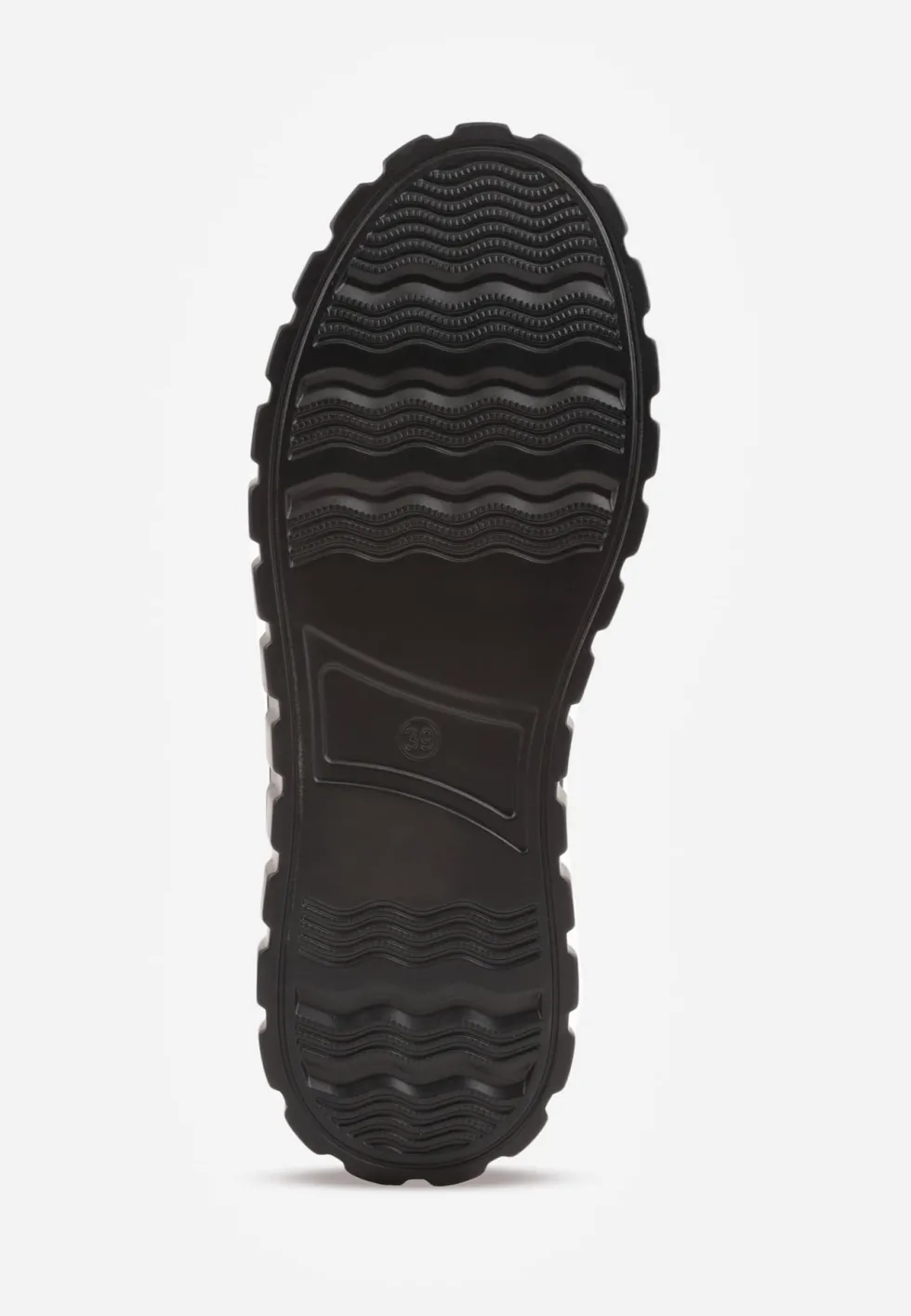 Czarno-Złote Sneakersy Skórzane z Chunky Podeszwą i Metalicznymi Wstawkami Volla
