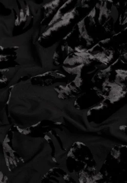 Czarny Asymetryczny Top Bandeau w Kwiaty Lieratua