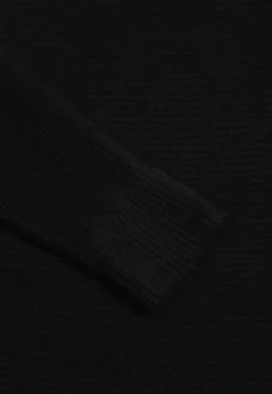 Czarny Basic Sweter Nietoperz z Wiskozą Rosanel
