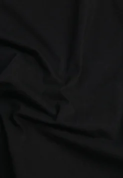 Czarny Bawełniany T-shirt Ozdobiony po Bokach Rozcięciami Brinelle