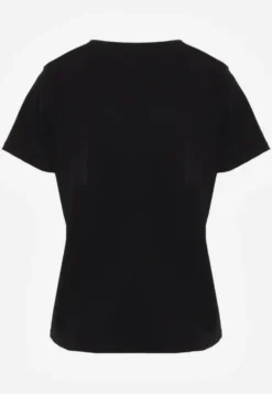 Czarny Casualowy Bawełniany T-shirt Ilanira